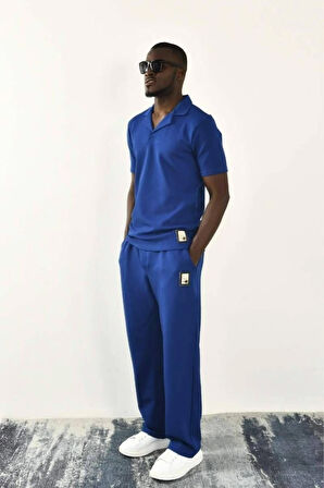 Saks Mavisi Rahat Kesim Basic Eşofman Takımı