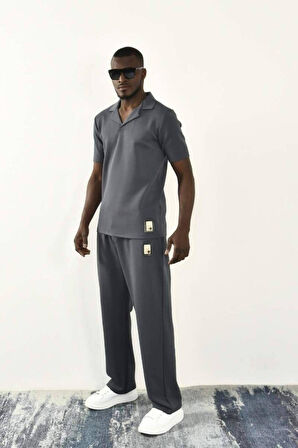 Saks Mavisi Rahat Kesim Basic Eşofman Takımı