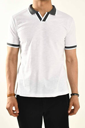 Siyah Polo Yaka T-shirt 12729