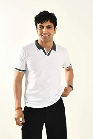 Siyah Polo Yaka T-shirt 12729