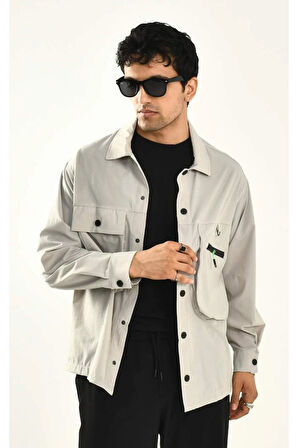 Gri Paraşüt Mevsimlik Ceket