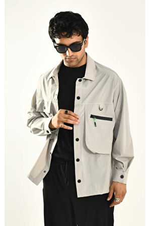 Gri Paraşüt Mevsimlik Ceket