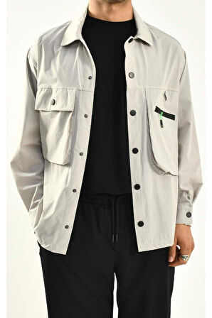 Gri Paraşüt Mevsimlik Ceket