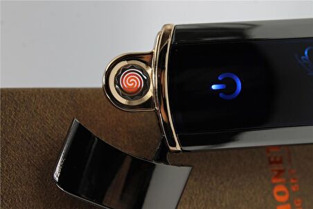 Siyah Işıklı USB Şarjlı Çakmak SMC521AUSBR1