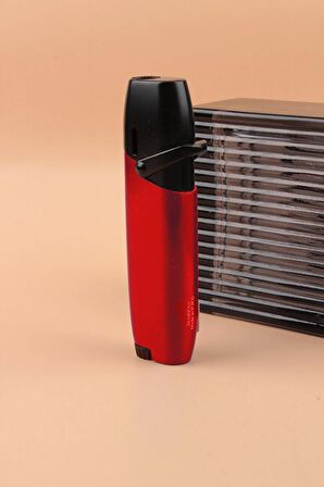 Kırmızı Siyah Özel Tasarım Torch Gazlı Çakmak - SMCK605MR06