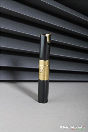 Siyah Taşlı İnce Tasarım Gazlı Çakmak 24CSM837MR01