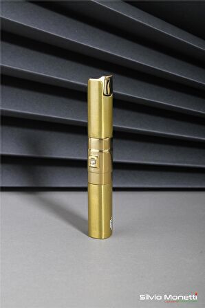 Altın Taşlı İnce Tasarım Gazlı Çakmak 24CSM837MR04