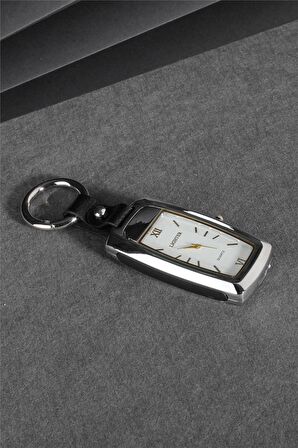 Gümüş Renk Saatli Anahtarlık Usb Şarjlı Çakmak 24CSM894USBR01