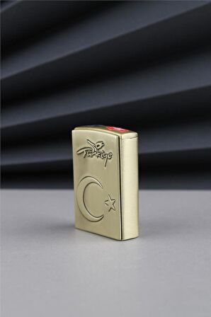 Bronz Kaydırmalı Kabartmalı Türkiye Yazılı Ve Türk Bayrağı Çakmak 24CSM925MR003