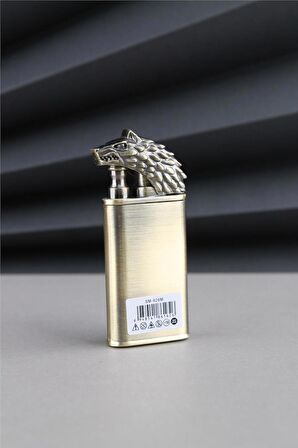 Bronz Kabartmalı Kurt Detaylı Türkiye Yazılı Ve Türk Bayrağı Çakmak 24CSM926MR004