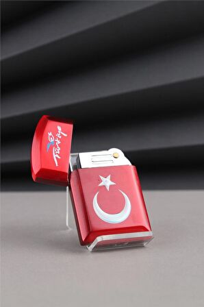 Kırmızı Türkiye Yazılı Ve Türk Bayrağı Çakmak 24CSM930TBR001