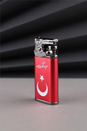Kırmızı Tabanca Özel Tasarım Türkiye Yazılı Ve Türk Bayrağı Çakmak 24CSM936MR001