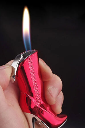 Silvio Monetti Çizme Görünümlü Gazlı Kırmızı Çakmak Özel Tasarım CAKSM046P