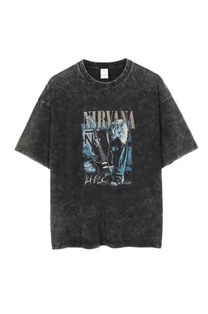 Nirvana Siyah Unisex Oversize T-shirt