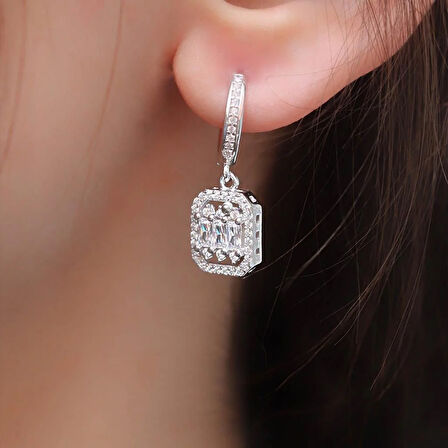 Starlight Diamond Ortası 3 Baget Pırlanta Montür Gümüş Set