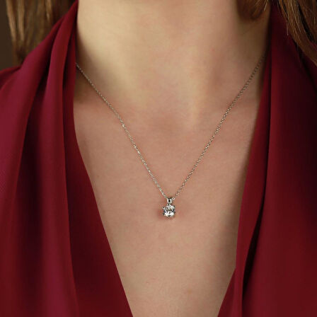 6 Tırnaklı Round Kesim Tek Taş Starlight Diamond Takım