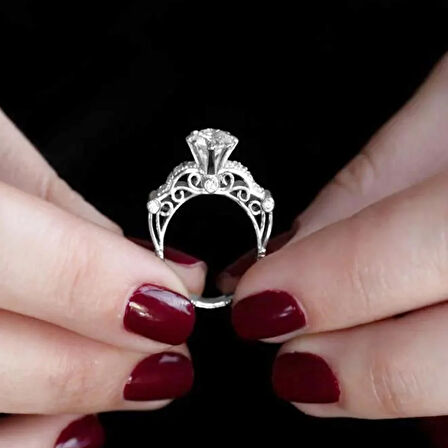 Özel Tasarım 925 Ayar Gümüş Tektaş