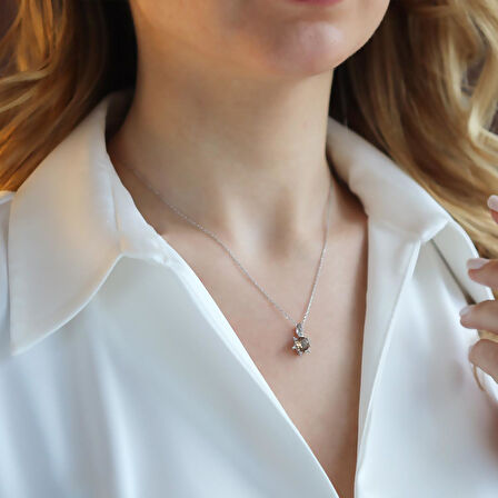 Lotus Çiçeği Zultanit Taşlı Gümüş Set