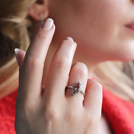 Mekik Modeli Zultanit Taşlı Gümüş Set