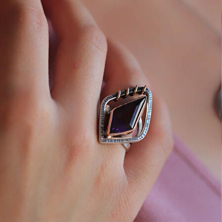 Ametist Taşlı Otantik Tasarım Set