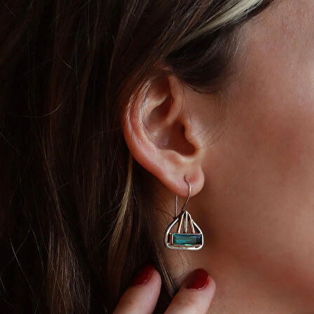 Peridot Taşlı El İşi Otantik 925 Ayar Gümüş Takım