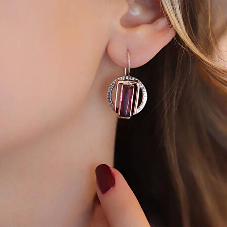 Lal Taşlı 925 Ayar Gümüş Otantik Tasarım Set