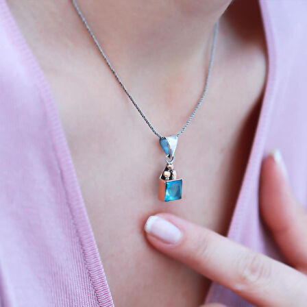 Aqumarin Taşlı Otantik Set