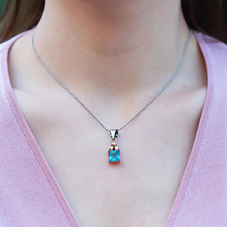 Aqumarin Taşlı Otantik Set