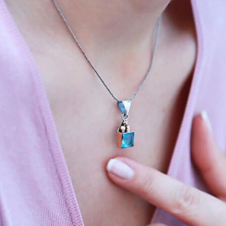 Aqumarin Taşlı Otantik Set