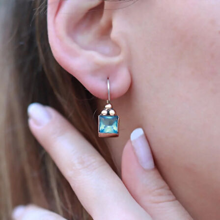 Aqumarin Taşlı Otantik Set