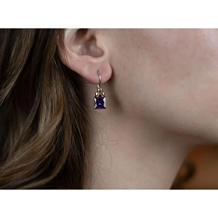 AmetistTaşlı Gümüş Otantik Set