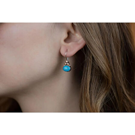 Turkuaz Taşlı Gümüş Otantik Set