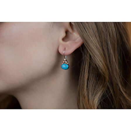 Turkuaz Taşlı Gümüş Otantik Set