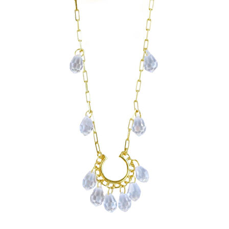 Damla Kristal Trend Gümüş Kolye