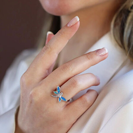 Yusufçuk Opal Taşlı Gümüş Yüzük