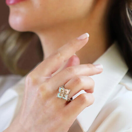 Alhambra Opal Taşlı Gümüş Yüzük