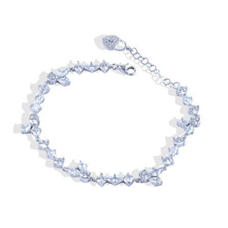 Pndr Taşlı Figürlü Gümüş Bileklik