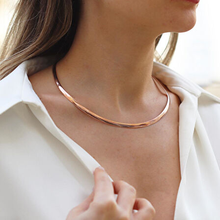 İtalyan Yassı Gümüş Zincir