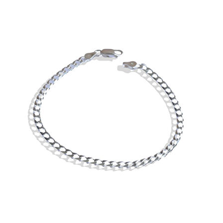 Kare Gurmet 3mm Gümüş Erkek Bileklik