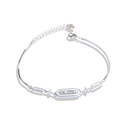 Sedefli Msska Modeli Gümüş Bileklik