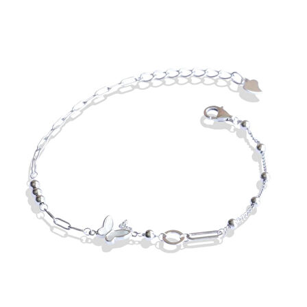 Kelebek Sedef Taşlı Gümüş Bileklik