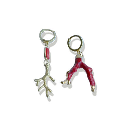 Mercan Gold Gümüş Küpe