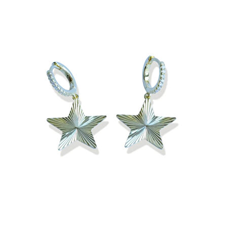 Yıldız Göçmen Gold Gümüş Küpe