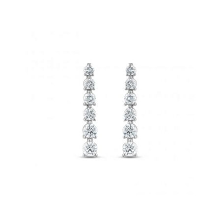 Zirkon Taşlı Su Yolu Gümüş Küpe