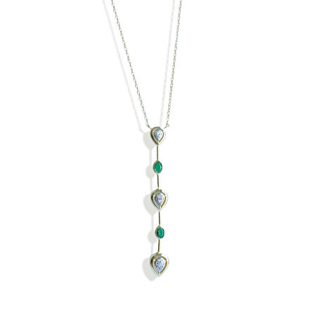 Damla Trend Gold Gümüş Kolye