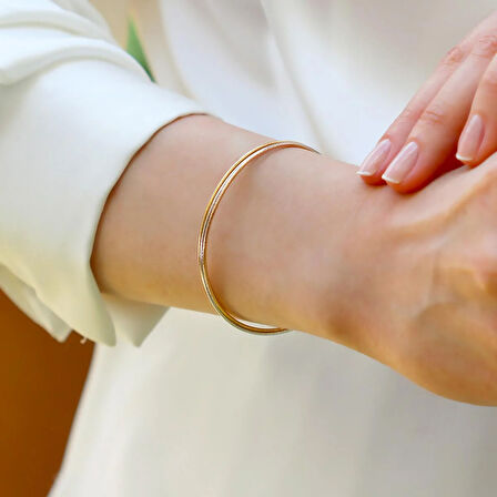 Ajda Modeli 3'lü Gold Gümüş Bileklik