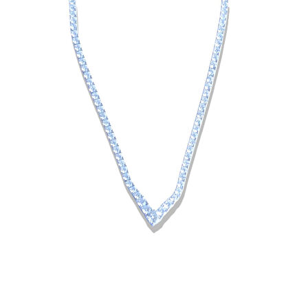 V Su Yolu 3mm Gümüş Kolye