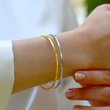 Ajda Modeli 2mm 6cm Gümüş Bilezik