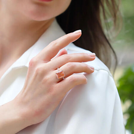 Emerald Icecut Taşlı Gümüş Yüzük