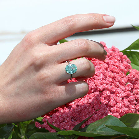 Sky Red Collection Turmalin Creatif Gümüş Yüzük